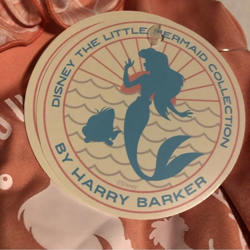 Harry Barker Disney Little Mermaid Coral Ruffle Swimsuit S